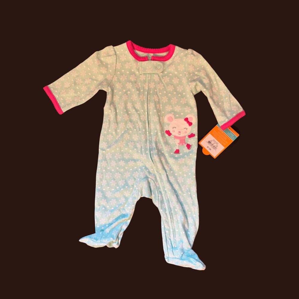 Carter’s Just One You Baby Girl Footed Sleeper Pajamas 3 Months Snowflake